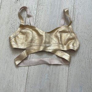 Gold bandage top